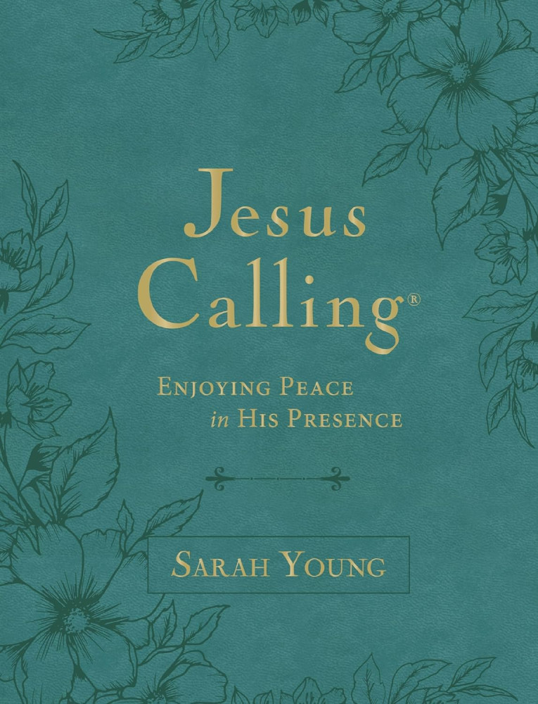 Jesus Calling, Large Text, Teal Leathersoft, with Full Scriptures - Enjoying Peace in His Presence