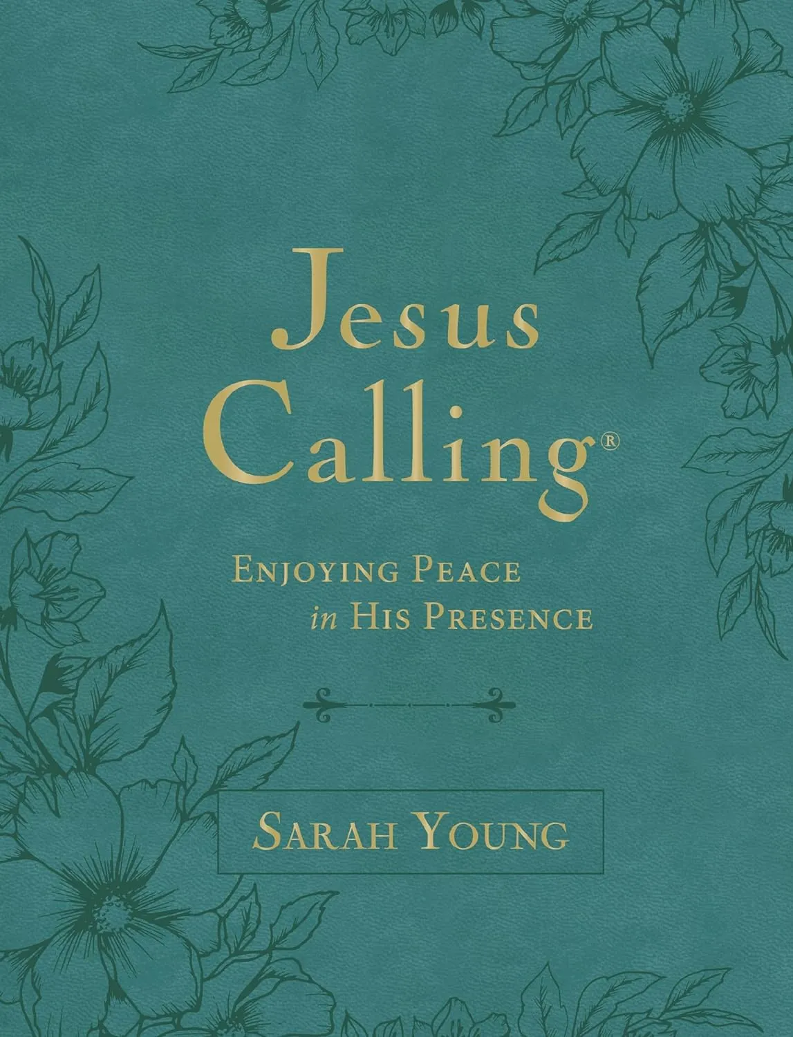 Jesus Calling, Large Text, Teal Leathersoft, with Full Scriptures - Enjoying Peace in His Presence