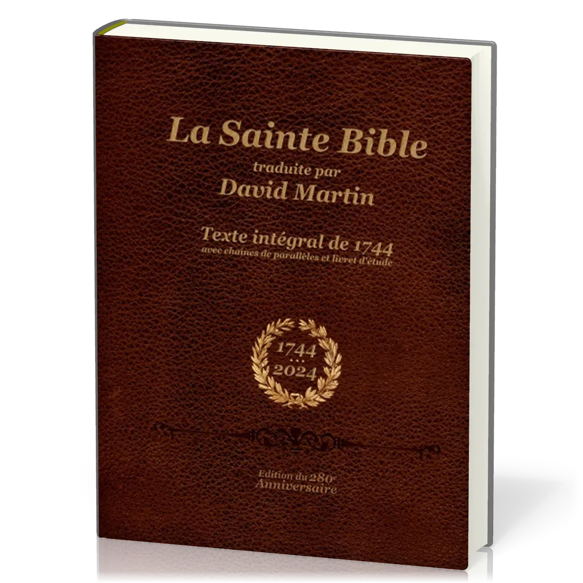 Bible David Martin, éd. 1744, reliée rigide - avec chaînes de parallèles et livret d'étude,...