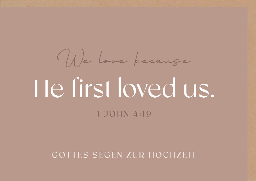 Falkarte He first loved us - 1 John 4:19