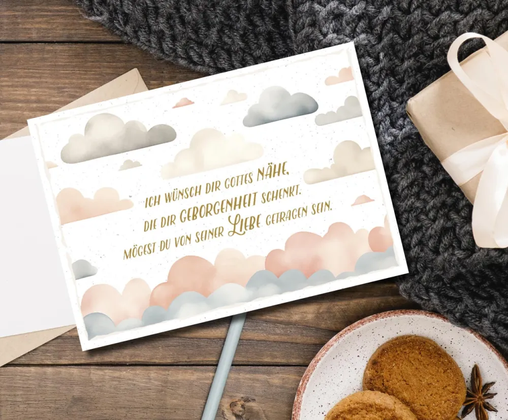 Postkarten von Liebe getragen