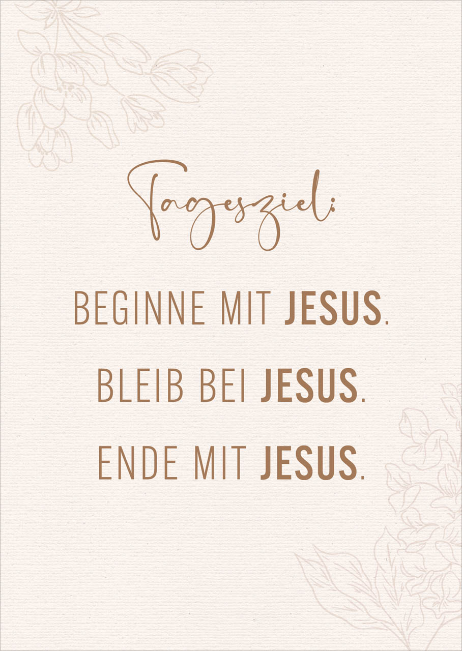 Postkarten Tagesziel: Jesus