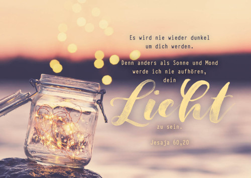 Postkarten ewiges Licht - Jesaja 60,20