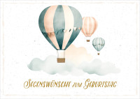 Postkarte Heißluftballon