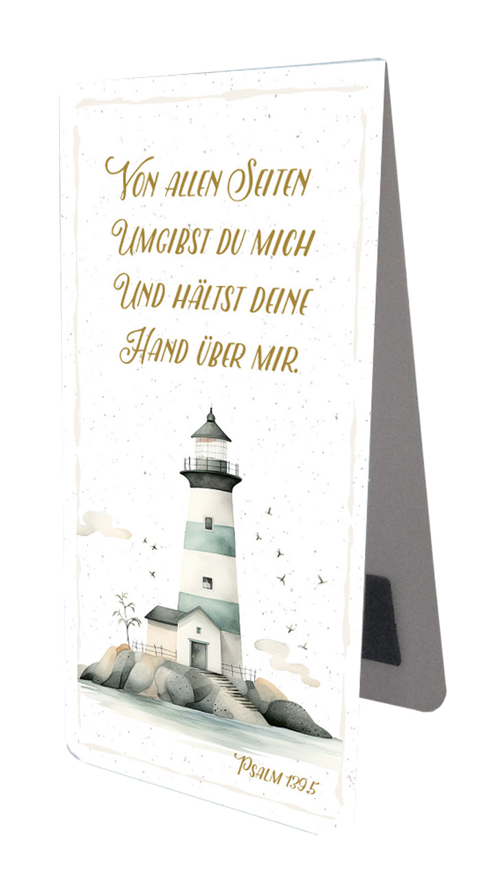 Magnet Lesezeichen Leuchtturm - Psalm 139.5