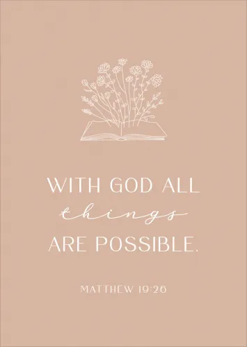 Postkarten with God - Matthew 19:26