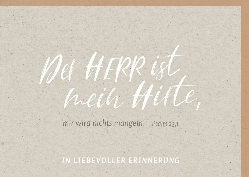 Faltkarte Der HERR ist mein Hirte - Psalm 23,1