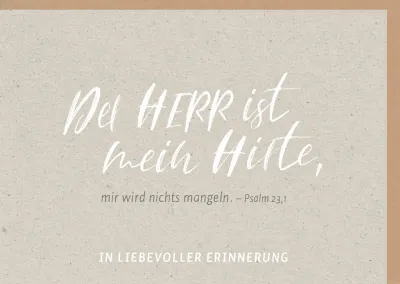 Faltkarte Der HERR ist mein Hirte - Psalm 23,1
