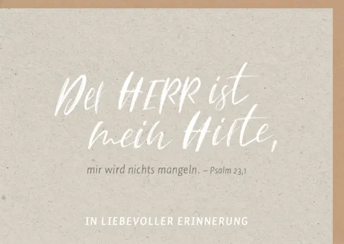 Faltkarte Der HERR ist mein Hirte - Psalm 23,1