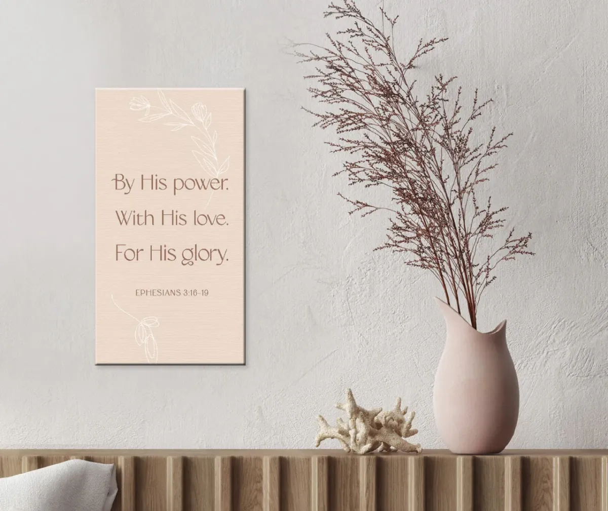 Metallschild For His glory - EPHESIANS 3:16-19