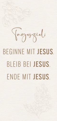 Metallschild Tagesziel: Jesus