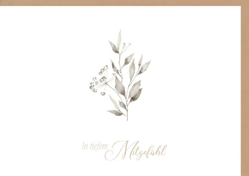 Faltkarte Trauer - In tiefem Mitgefühl - Psalm 73, 23-24