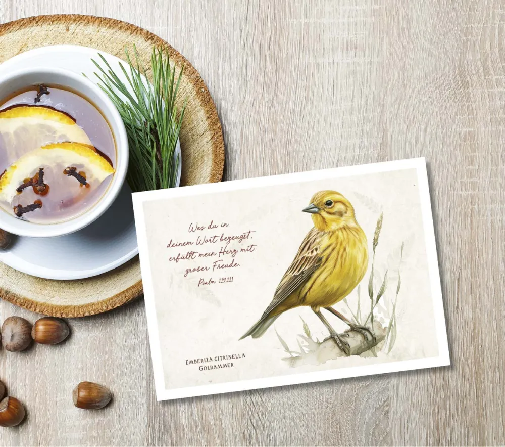 Postkarten Goldammer - Psalm 119,111