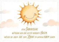 Postkarten Sonne zum Geburtstag