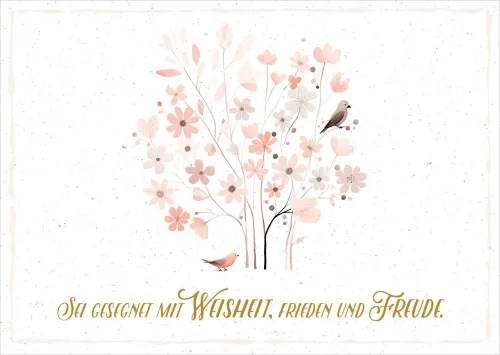 Postkarten Blumenbaum