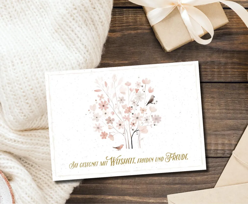 Postkarten Blumenbaum