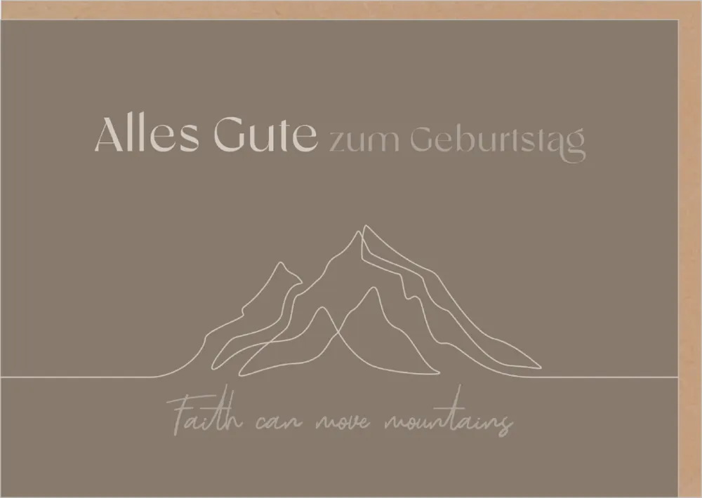 Faltkarte Faith can move mountains - Matthäus 17:20