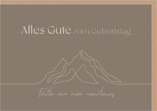 Faltkarte Faith can move mountains - Matthäus 17:20