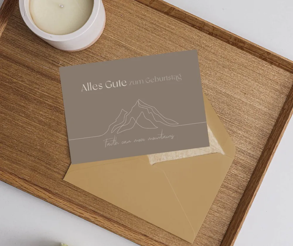 Faltkarte Faith can move mountains - Matthäus 17:20