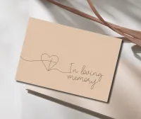 Faltkarte Trauer - In loving memory - Jeremia 31:1