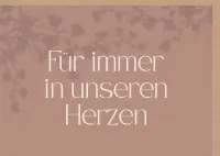 Faltkarte Trauer - Für immer in unseren Herzen