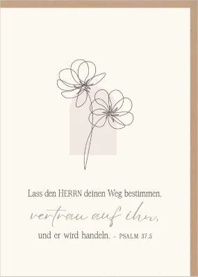 Faltkarte Vertrau auf ihn - Psalm 37.5