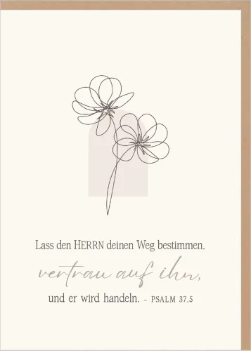 Faltkarte Vertrau auf ihn - Psalm 37.5