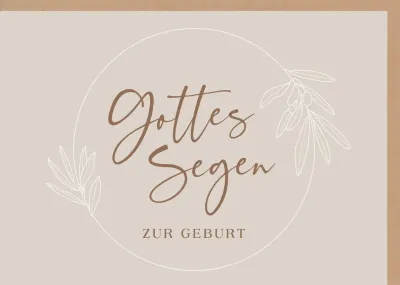 Faltkarte Gottes Segen zur Geburt - Jeremia 1:5