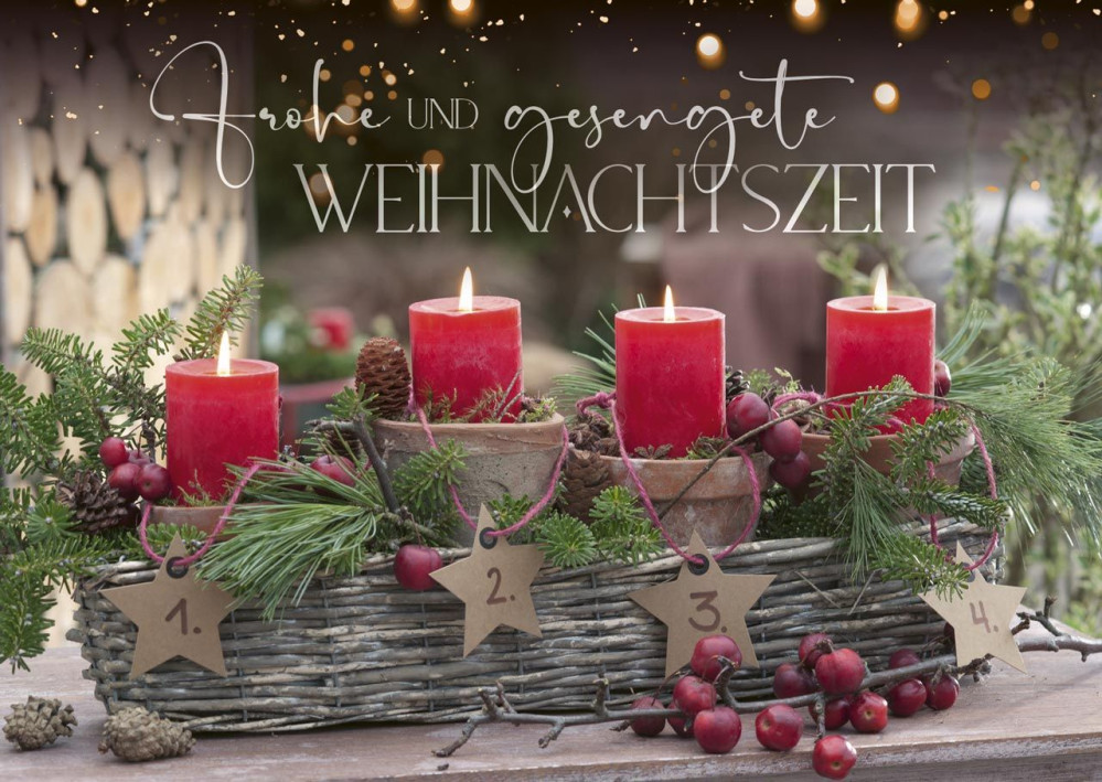 Postkartenbox Weihnachten Gesegnete Festtage - 12 verschiedene Postkarten in einer Box mit...