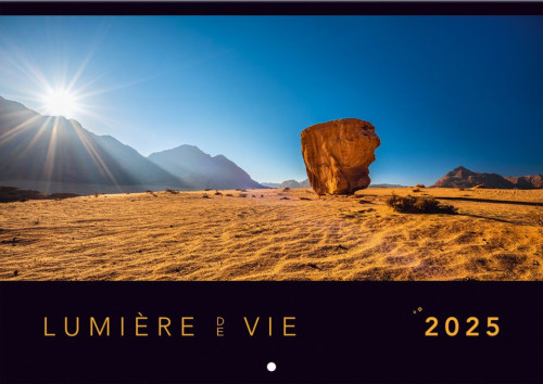 Lumière de vie, calendrier mensuel - Format : fermé A4 / ouvert A3