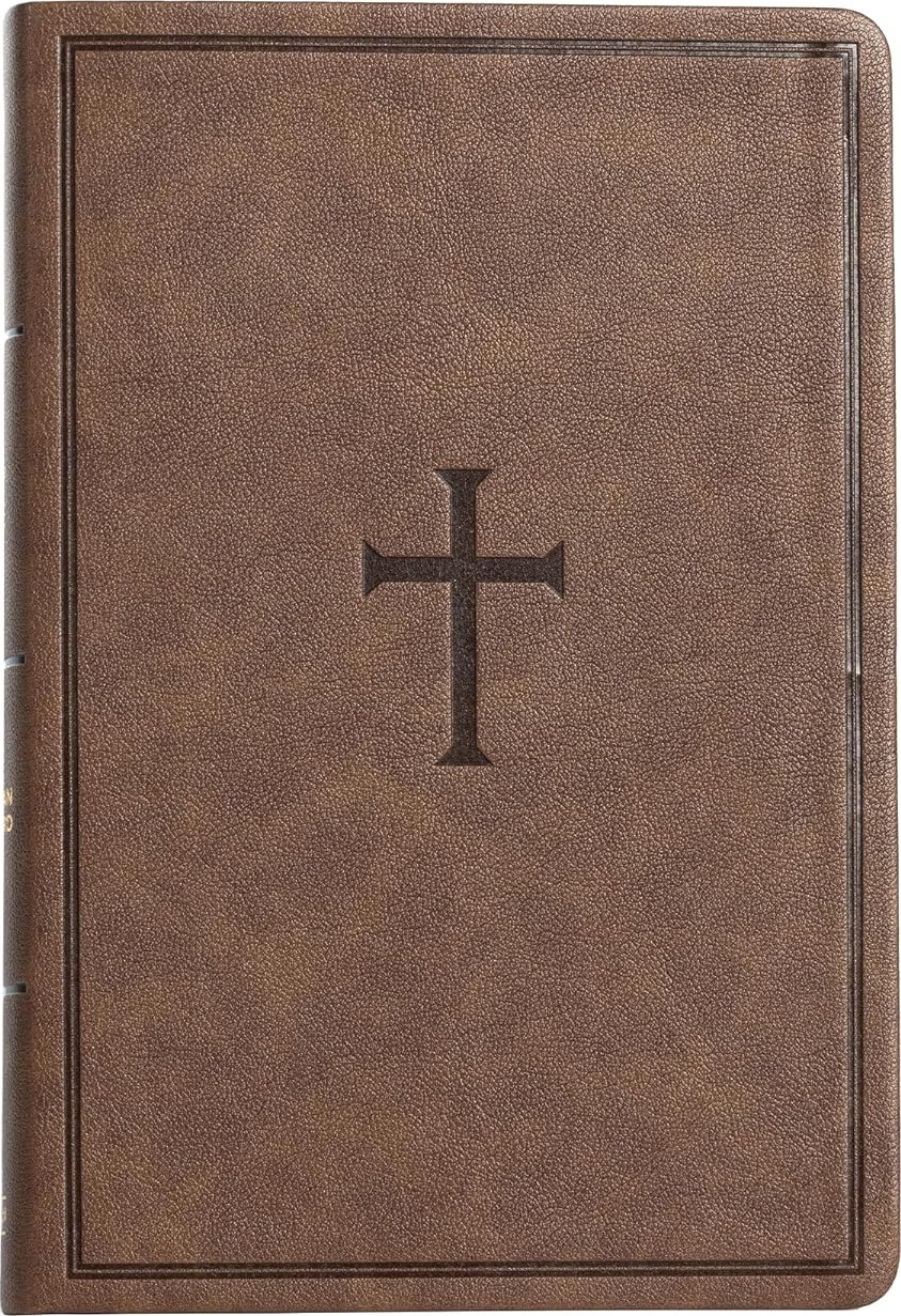 Anglais, Bible, Christian Standard Bible, très gros caractères, similicuir brun, avec onglets -...