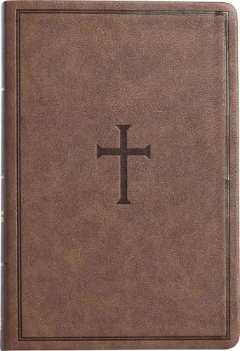 Anglais, Bible, Christian Standard Bible, très gros caractères, similicuir brun, avec onglets -...