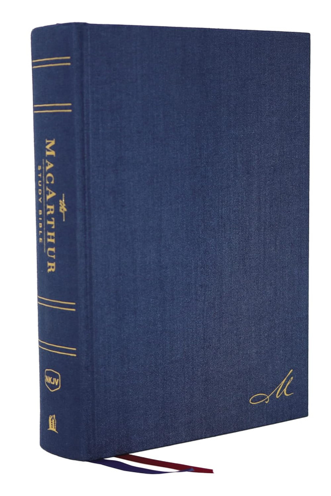 Anglais, Bible d'étude MacArthur, NKJV, cartonnée, toile, bleue - NKJV, MacArthur Study Bible,...