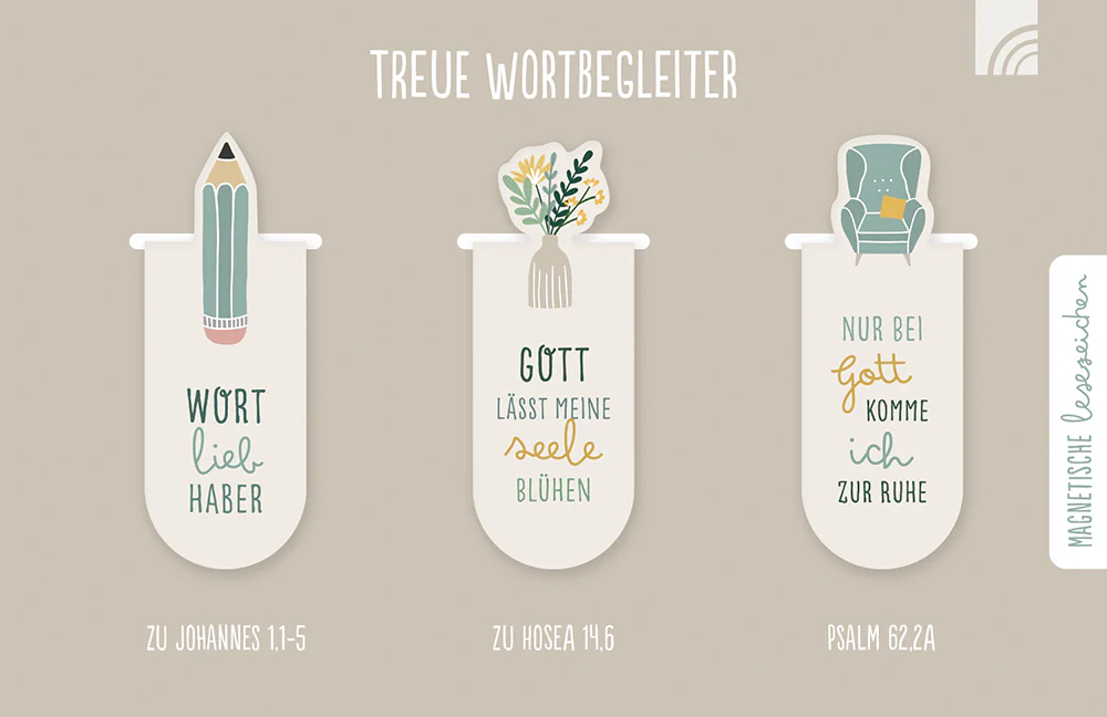 Treue Wortbegleiter (3 Magnetlesezeichen)