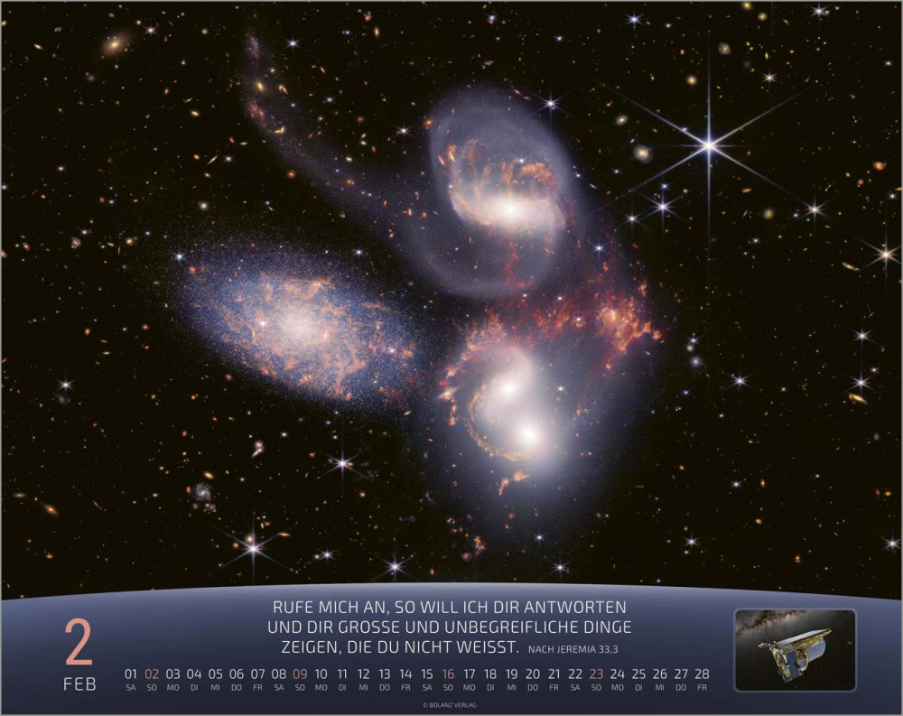 Kalender Du bist nicht fern - Das Universum - ein Gedanke Gottes, Super-Wandkalender