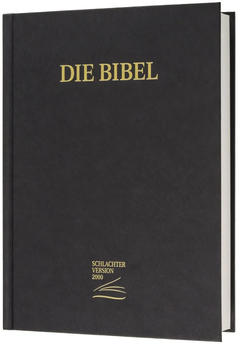 Allemand, Bible Schlachter 2000, grandes lettres, reliure cousue
