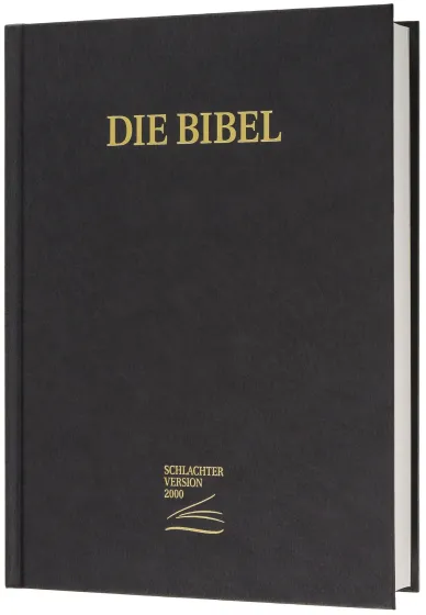 Allemand, Bible Schlachter 2000, grandes lettres, reliure cousue