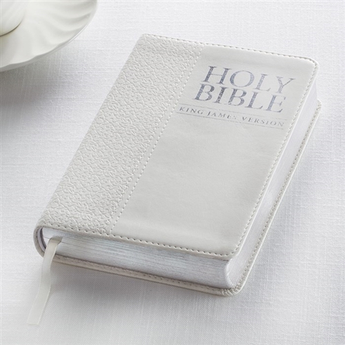 Anglais, Bible, King James Version, format poche , similicuir blanc - KJV Holy Bible, Compact...