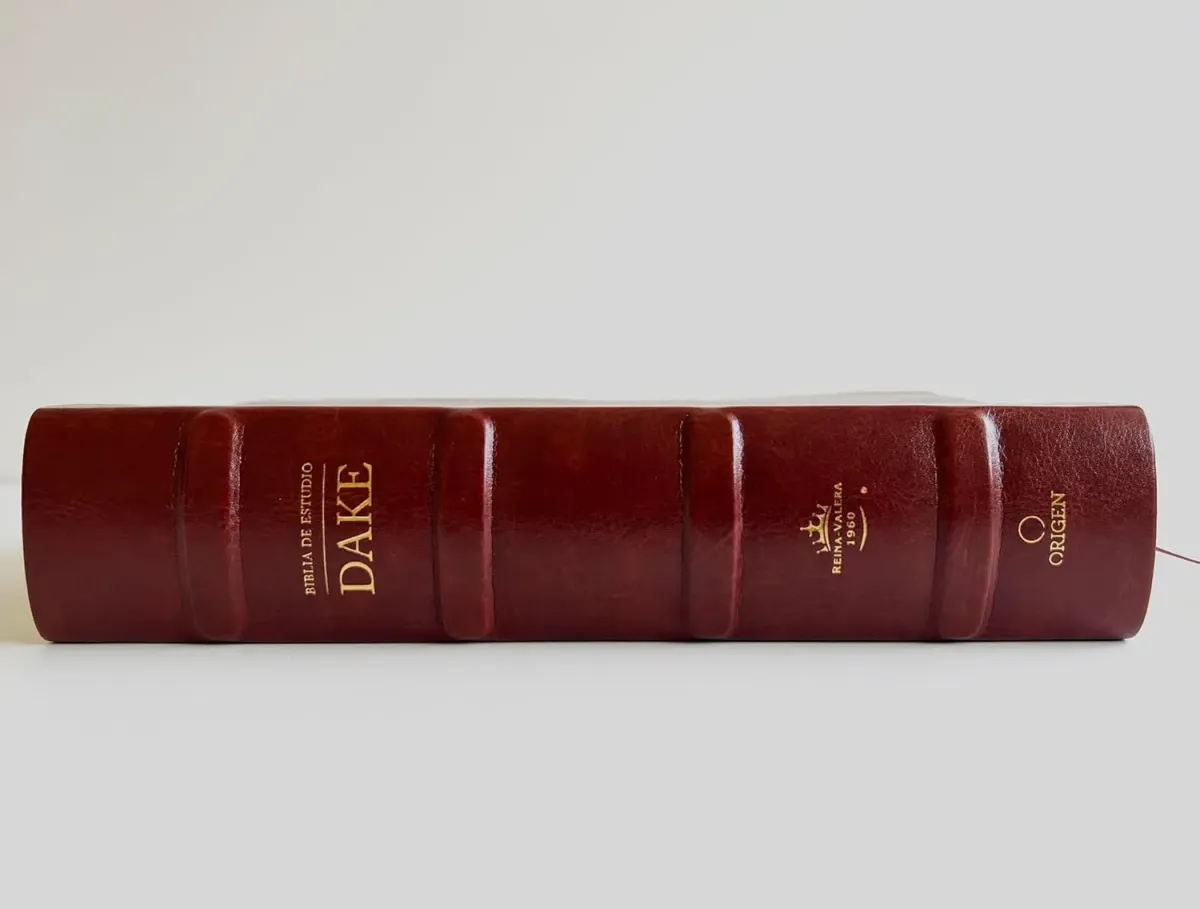 Espagnol, Bible d'étude Dake, Reina valera 1960, relié, grand caractères - cuir, brun, tranche en...