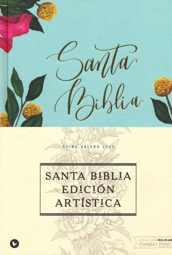 Espagnol, Bible, Reina Valera 1960, édition artistique, toile, couverture illustrée à fleurs,...