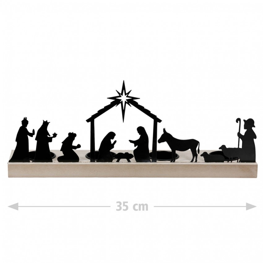 Bougeoir silhouette « Crèche »