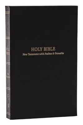 Anglais, KJV, Nouveau Testament avec Psaumes & Proverbes, petit format - couverture souple noir