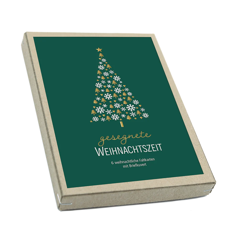 Gesegnete Weihnachtszeit - Kartenbox (6 Faltkarten in Box) - Box mit 6 Faltkarten und Umschlägen