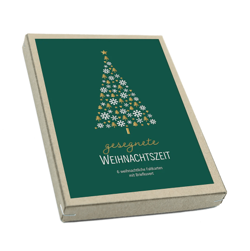 Gesegnete Weihnachtszeit - Kartenbox (6 Faltkarten in Box) - Box mit 6 Faltkarten und Umschlägen