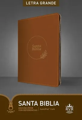 Espagnol, Bible, Reina Valera 1960, gros carcatères, similicuir café, avec onglets et fermeture...
