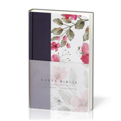 Espagnol, Bible Reina Valera 1960, gros caractères - couverture rigide en toile violette avec...