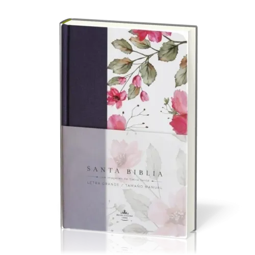 Espagnol, Bible Reina Valera 1960, gros caractères - couverture rigide en toile violette avec...