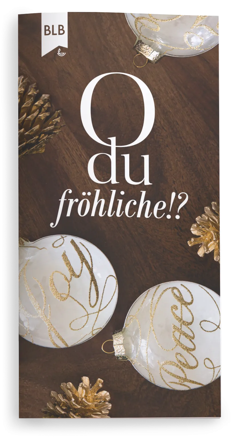 O du fröhliche !? - Faltkarte, 10,5 x 21 cm
Mit Korkuntersetzer