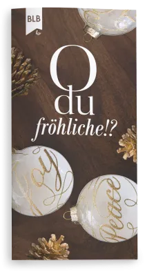 O du fröhliche !? - Faltkarte, 10,5 x 21 cm
Mit Korkuntersetzer