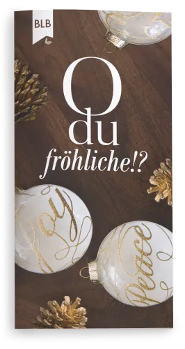 O du fröhliche !? - Faltkarte, 10,5 x 21 cm
Mit Korkuntersetzer